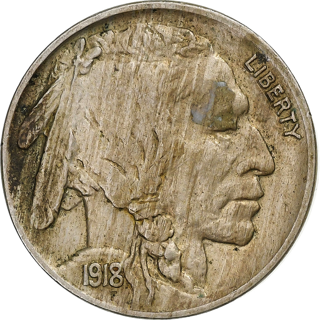 Vereinigte Staaten, 5 Cents, Buffalo, 1918, Philadelphia, Nickel, SS, KM:134