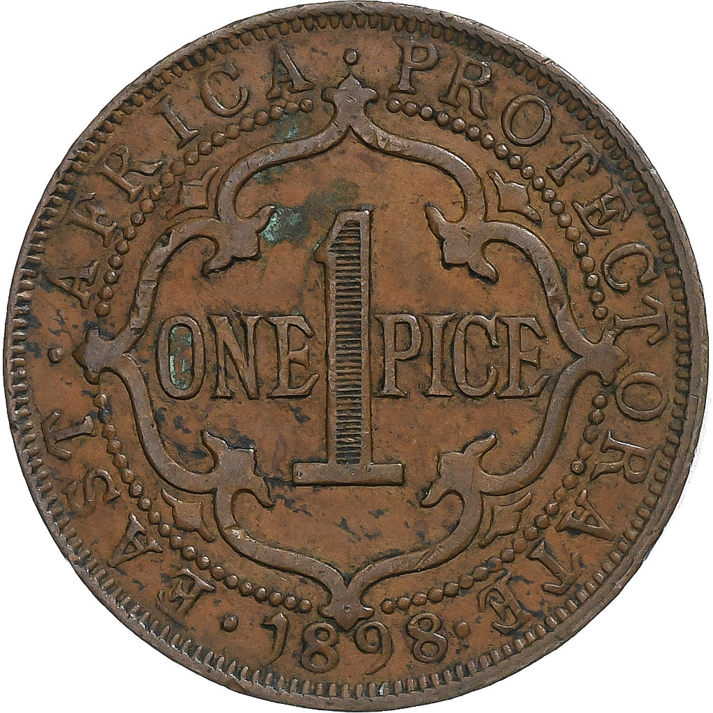 BRITS WEST AFRIKA, Victoria, Pice, 1898, Bombay, Koper, ZF+, KM:1