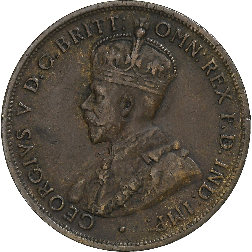 Australia, George V, Penny, 1915, Heaton, Bronze, AU(50-53), KM:23