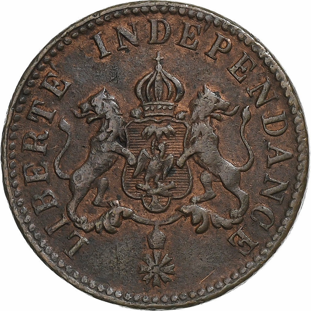 Empire of Haiti, Faustin I, 2 Centimes, 1850, Copper, EF(40-45), KM:36