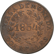 Argentina, 2 Reales, 1854, Buenos Aires, Copper, VF(30-35), KM:9