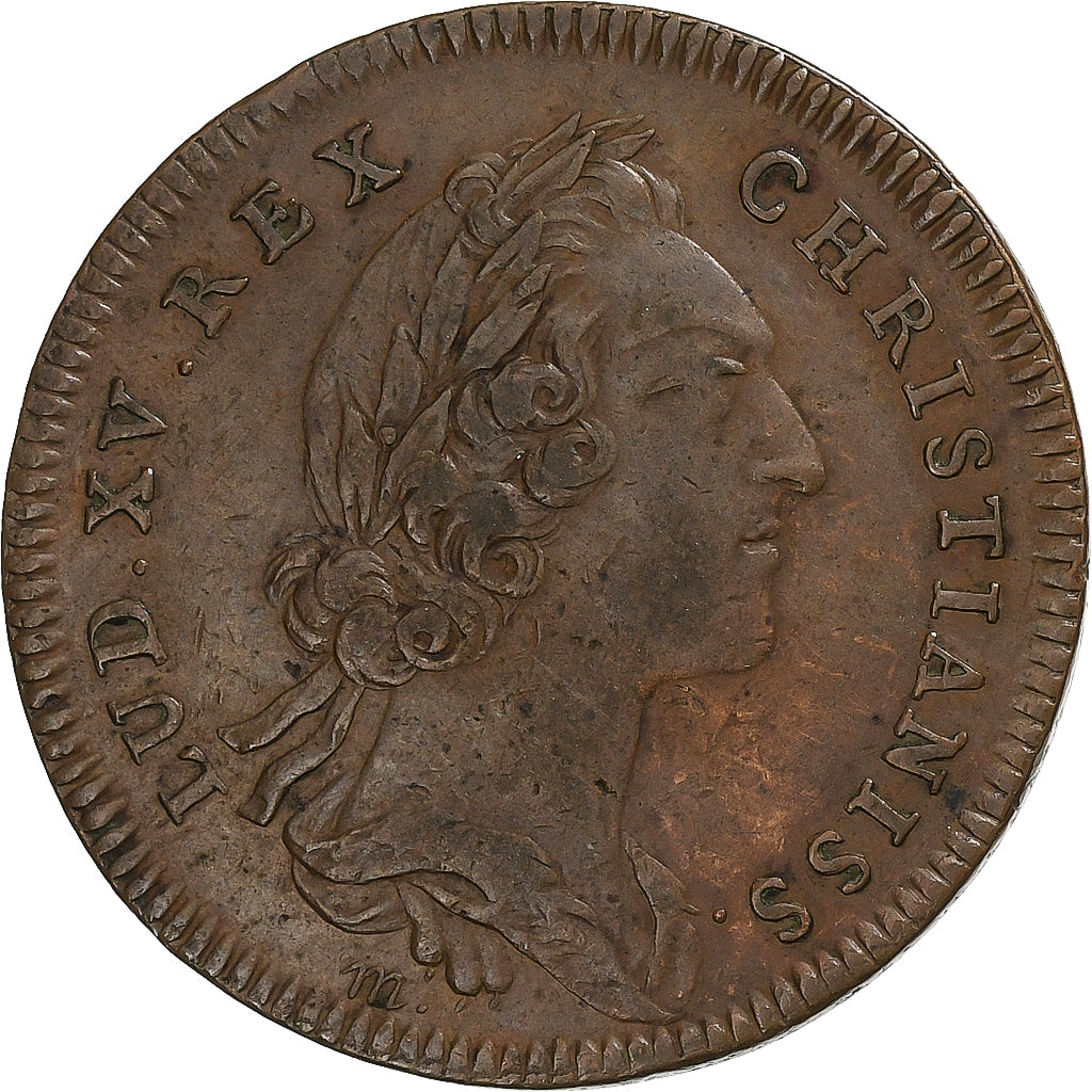 France, Token, Louis XV, Etats de Bourgogne, 1752, Copper, AU(50-53)