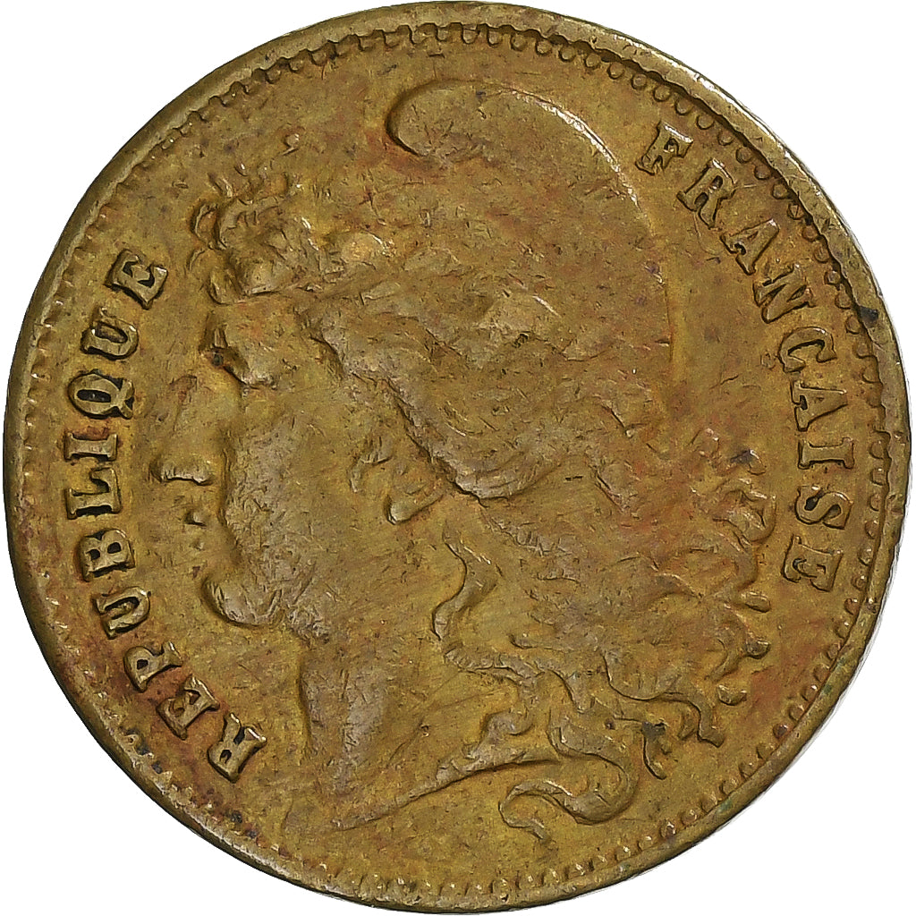 Francia, ficha, Coq Marianne, 1910, Rame, BB