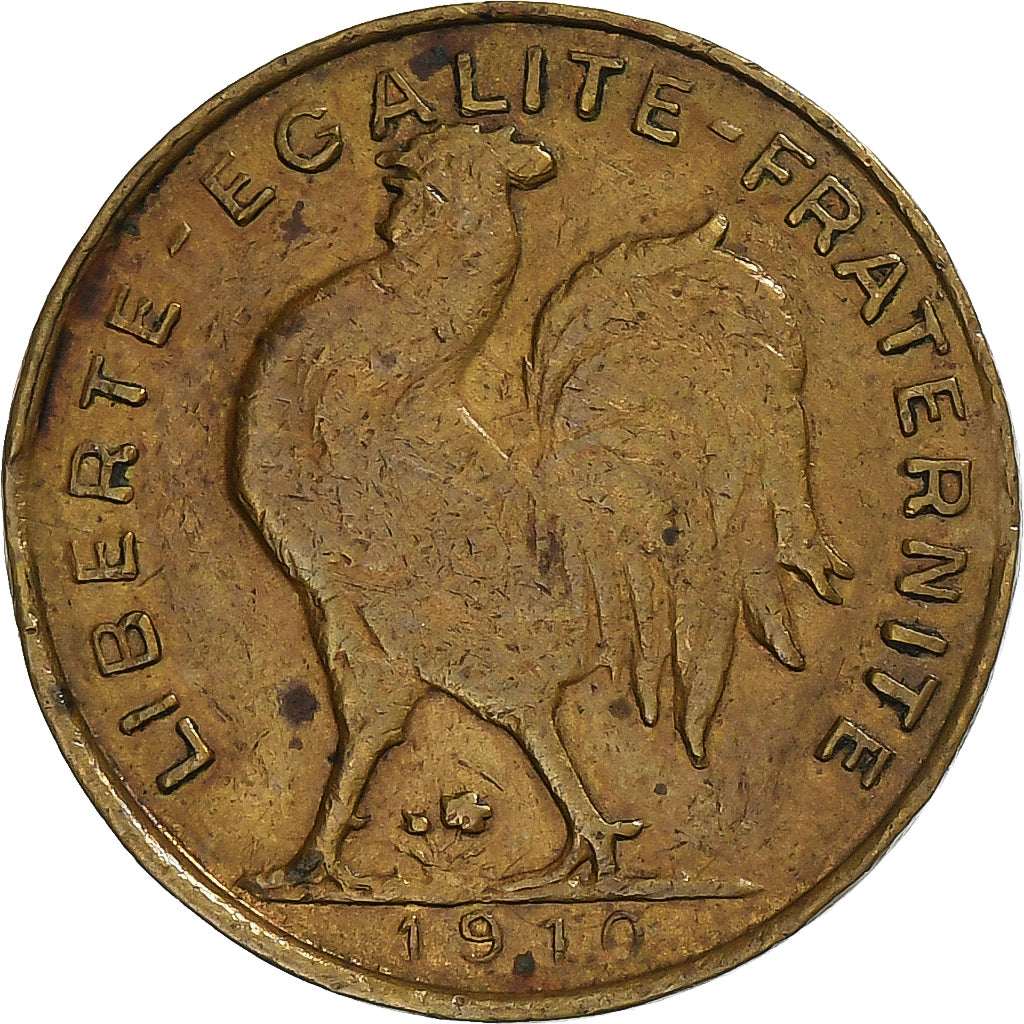 Francia, ficha, Coq Marianne, 1910, Rame, BB