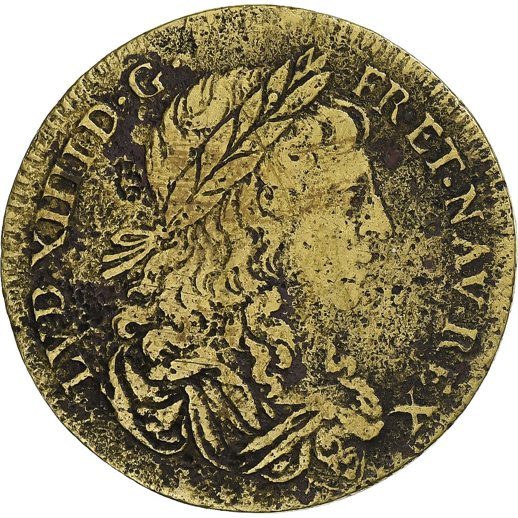 Frankreich, betaalpenning, Louis XIV, 1650, Messing, SGE+, Feuardent:12549