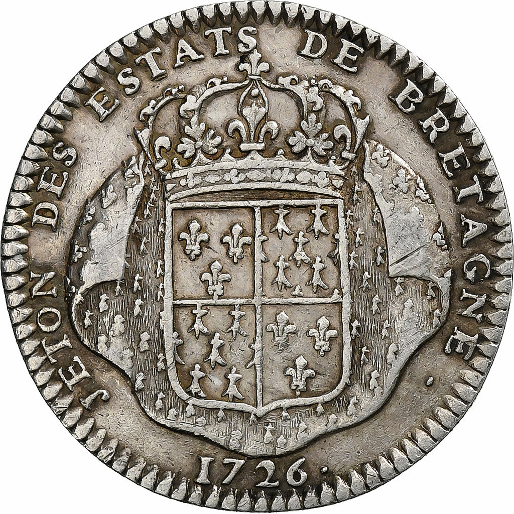 Frankreich, betaalpenning, Louis XVI, États de Bretagne, Saint-Brieuc, 1726
