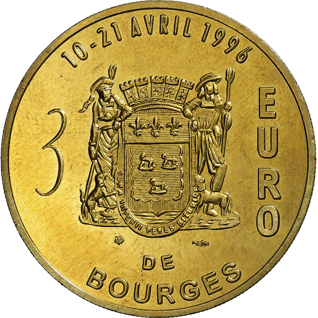 Francia, 3 Euro, Printemps de Bourges, 1996, Cupro-aluminium-nickel, SPL