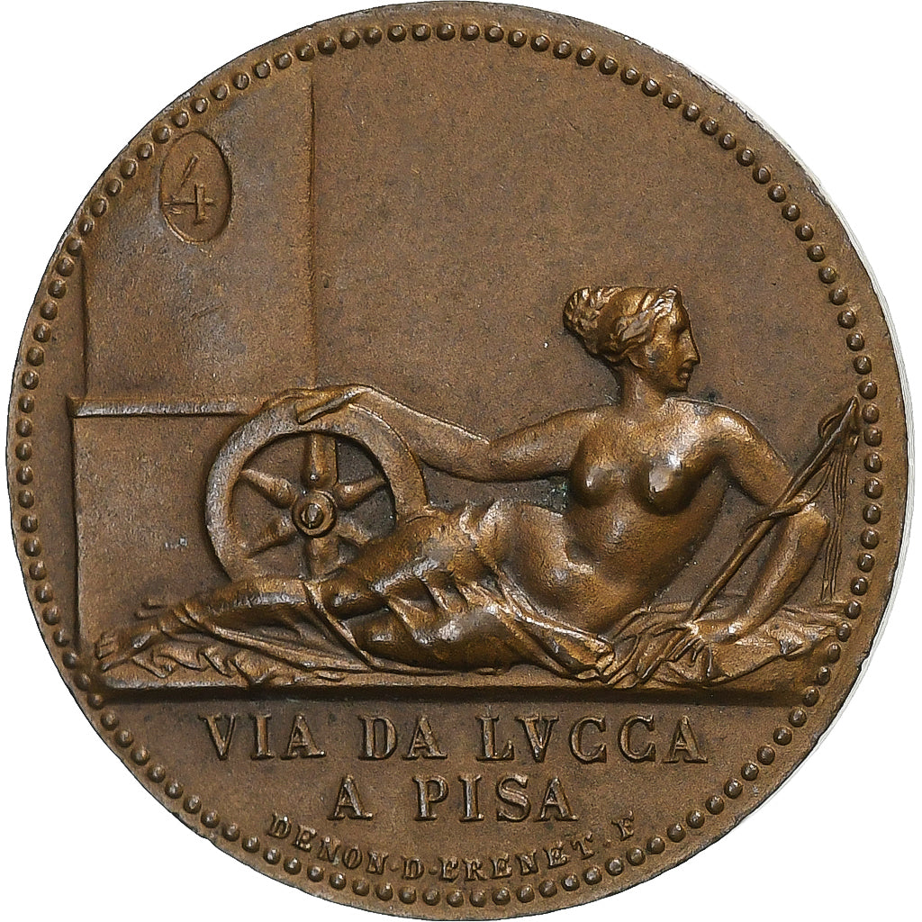 France, Jeton, Élisa Bonaparte, Bronze, Denon/Brenet, Refrappe, SUP+