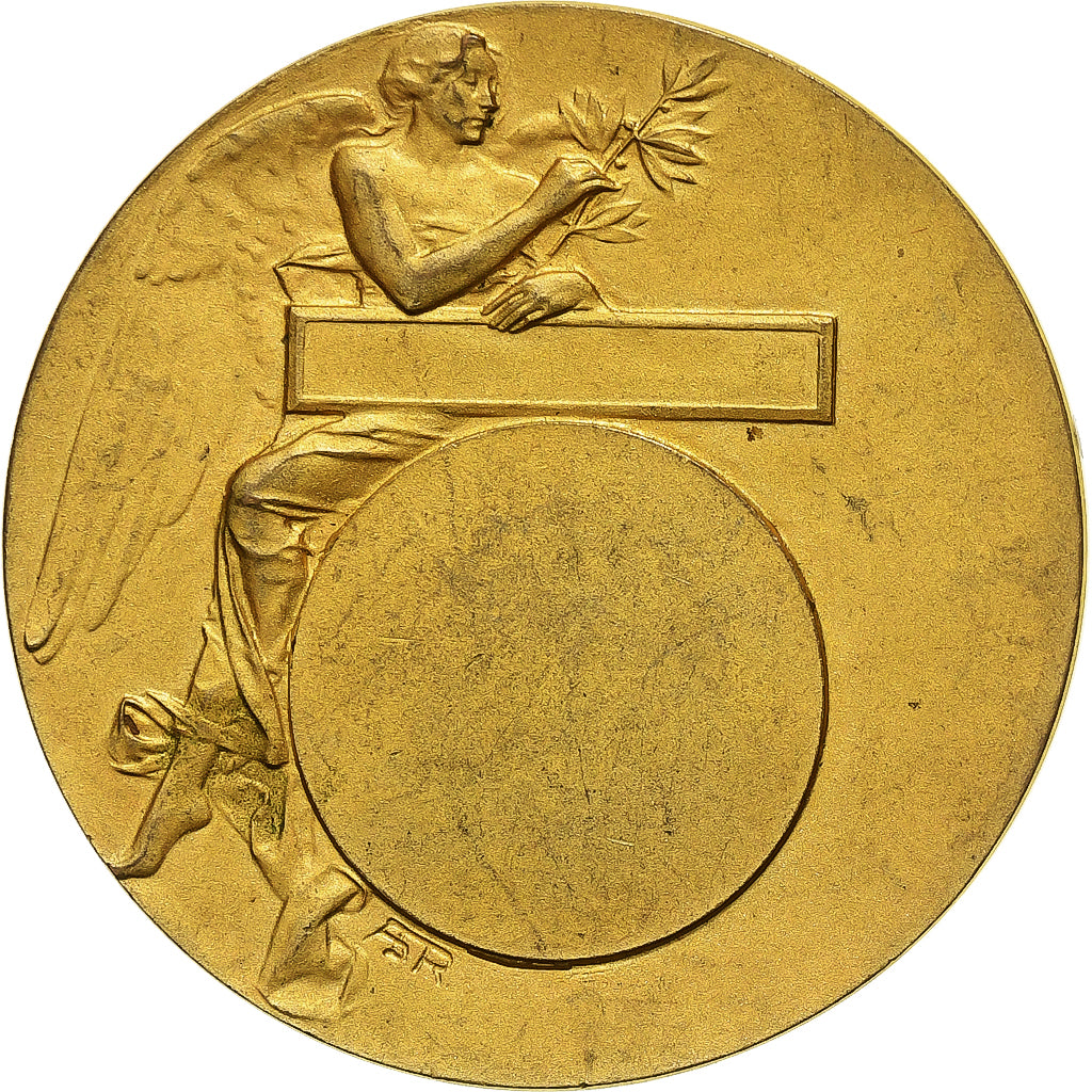 Frankrijk, Medaille, Patrie, Marianne Casquée, Gilt Bronze, Rivet, ZF+