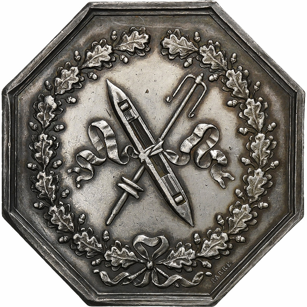 France, Token, Comptoir de l'industrie linière, 1846, Silver, AU(55-58)