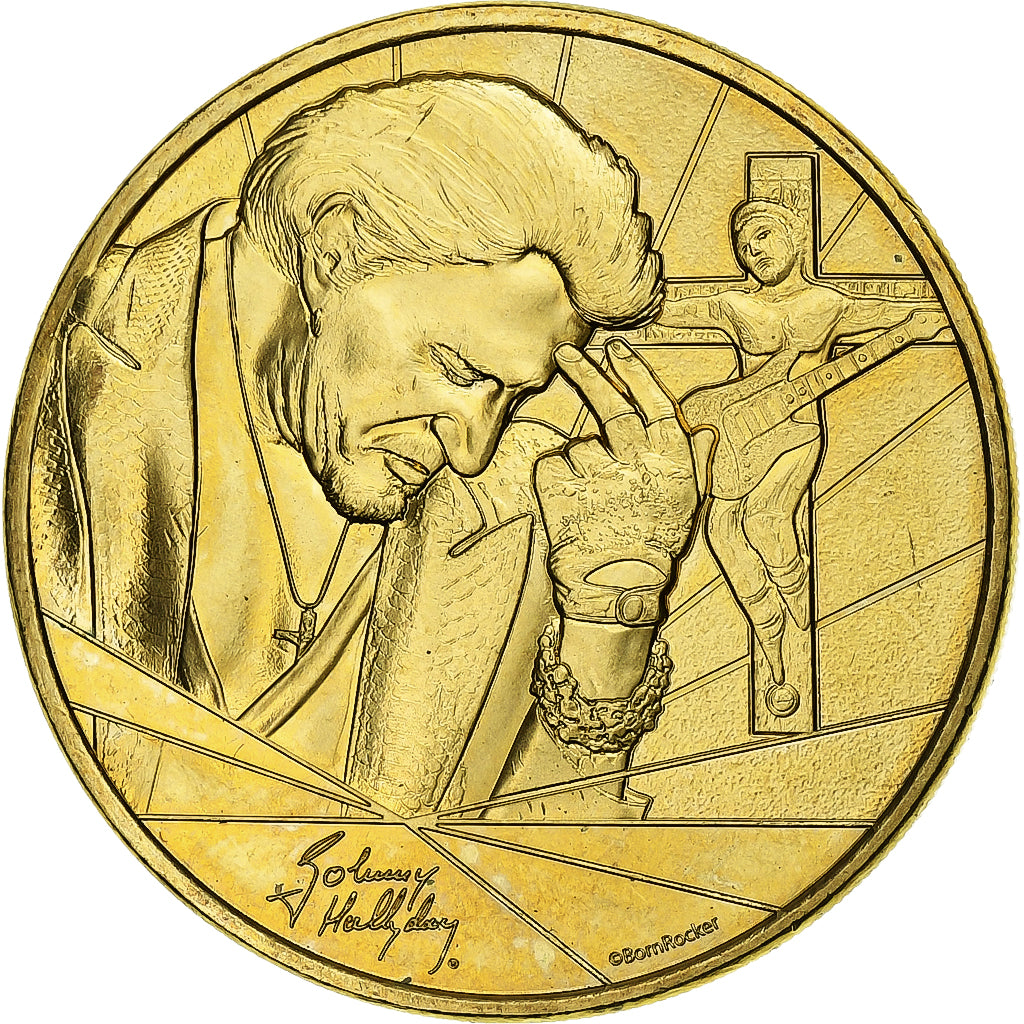 Frankreich, betaalpenning, Johnny Hallyday, 2019, Monnaie de Paris