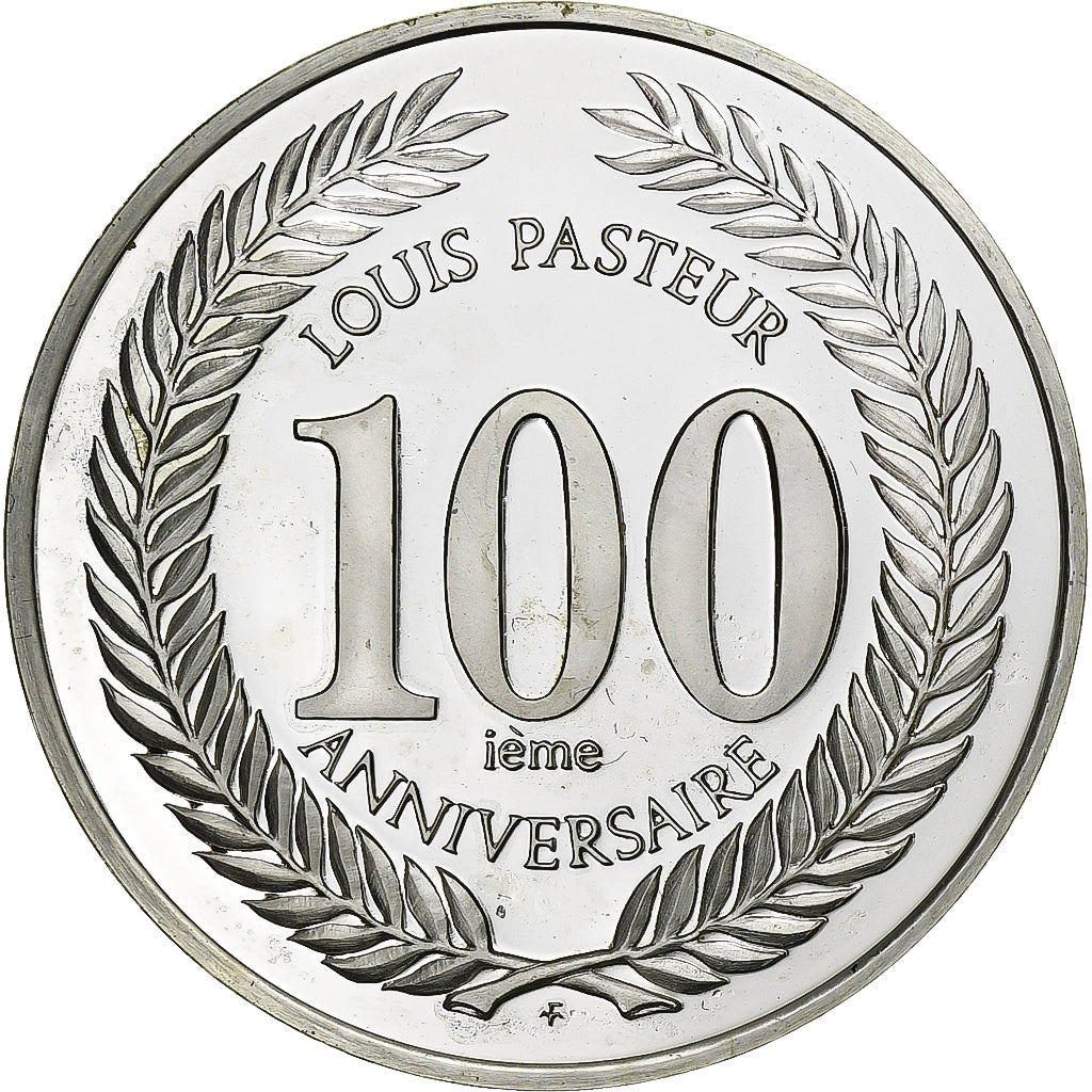 Francia, medaglia, Louis Pasteur, 100ième anniversaire, 1995, Franklin Mint