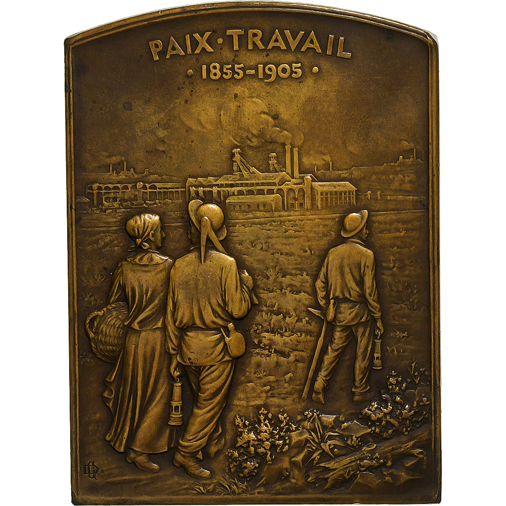 France, Medal, Président H. Marmottan, Mines de Bruay, 1905, Bronze, Dupré