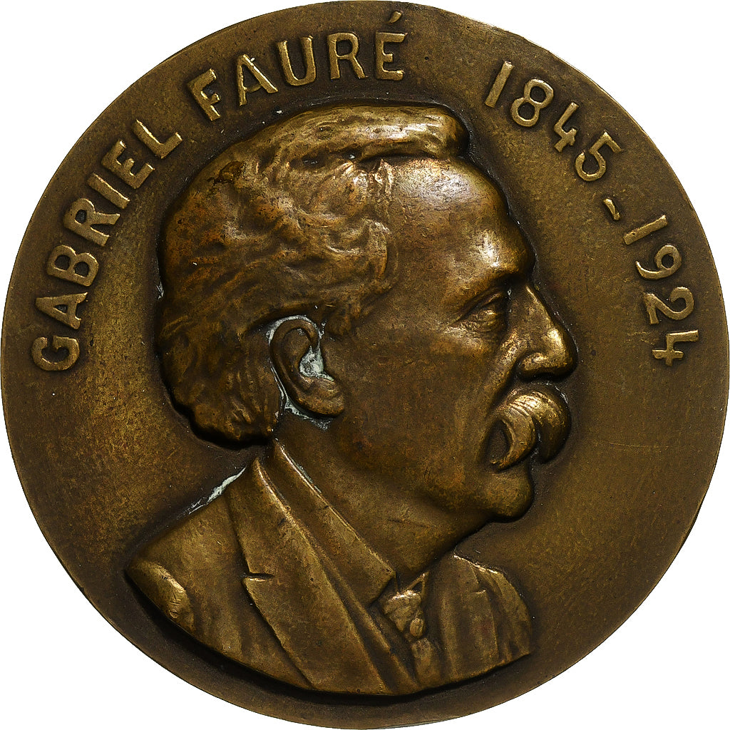 France, Medal, Gabriel Fauré, Bronze, Lamourdedieu, AU(55-58)