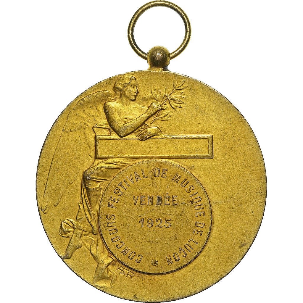Francia, medaglia, Concours festival de musique de Luçon, 1925, Bronzo dorato