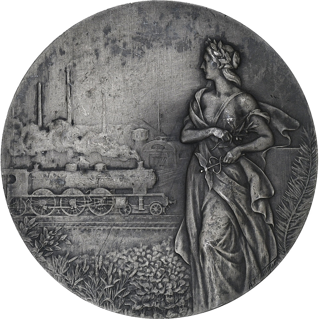 France, Medal, Compagnie du Chemin de Fer du Nord, Silver, Lebarque, AU(50-53)