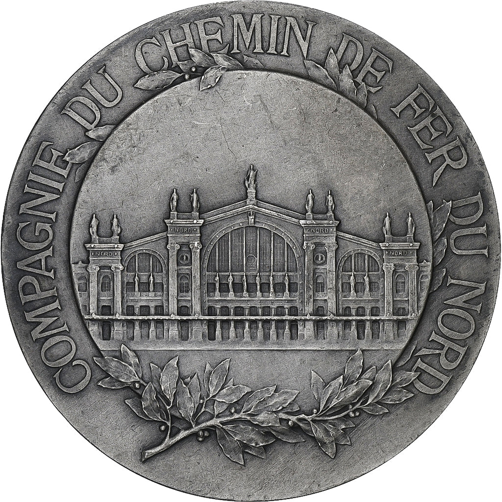 France, Medal, Compagnie du Chemin de Fer du Nord, Silver, Lebarque, AU(50-53)