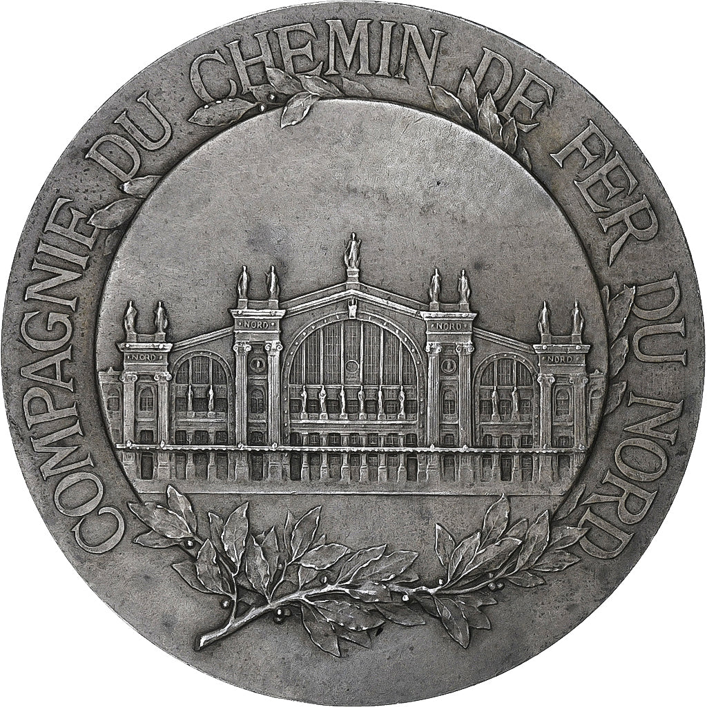 France, Medal, Compagnie du Chemin de Fer du Nord, Silver, Lebarque, AU(50-53)