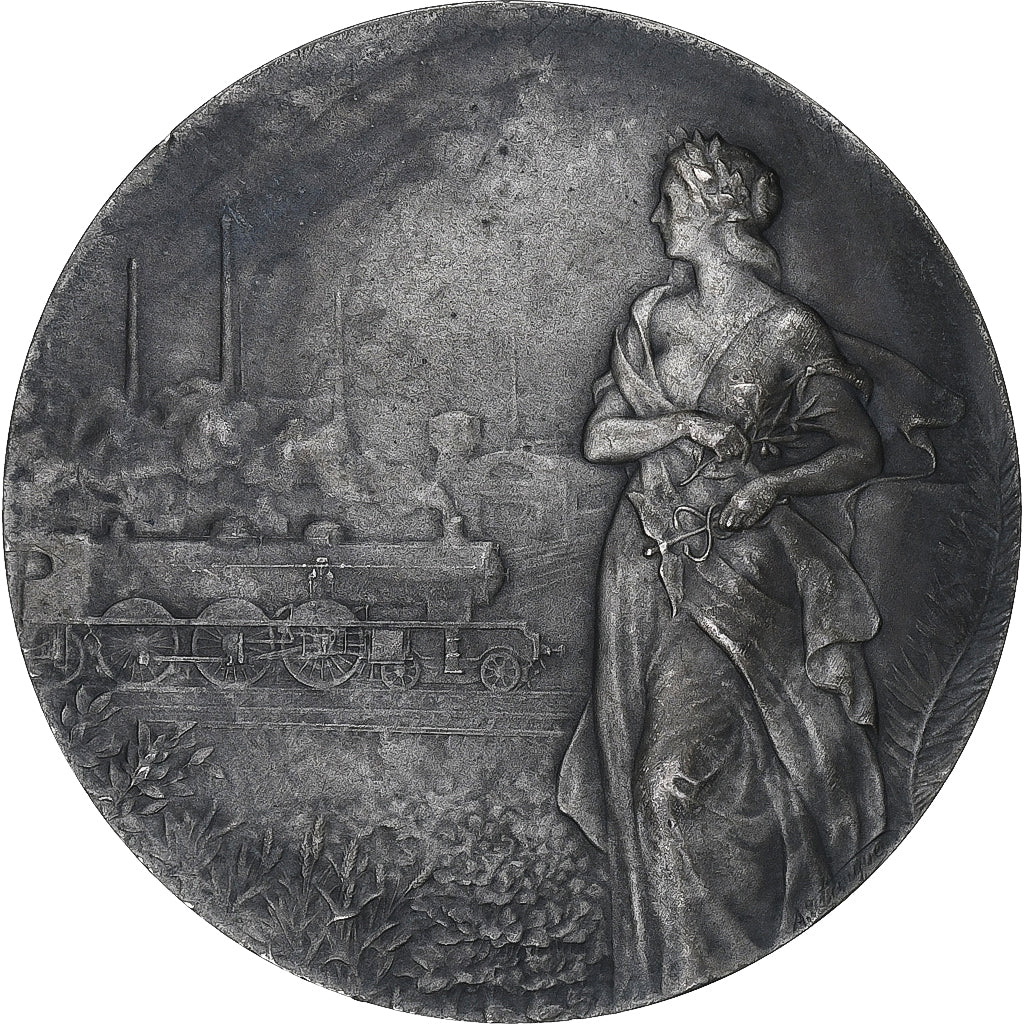France, Medal, Compagnie du Chemin de Fer du Nord, Silver, Lebarque, AU(50-53)