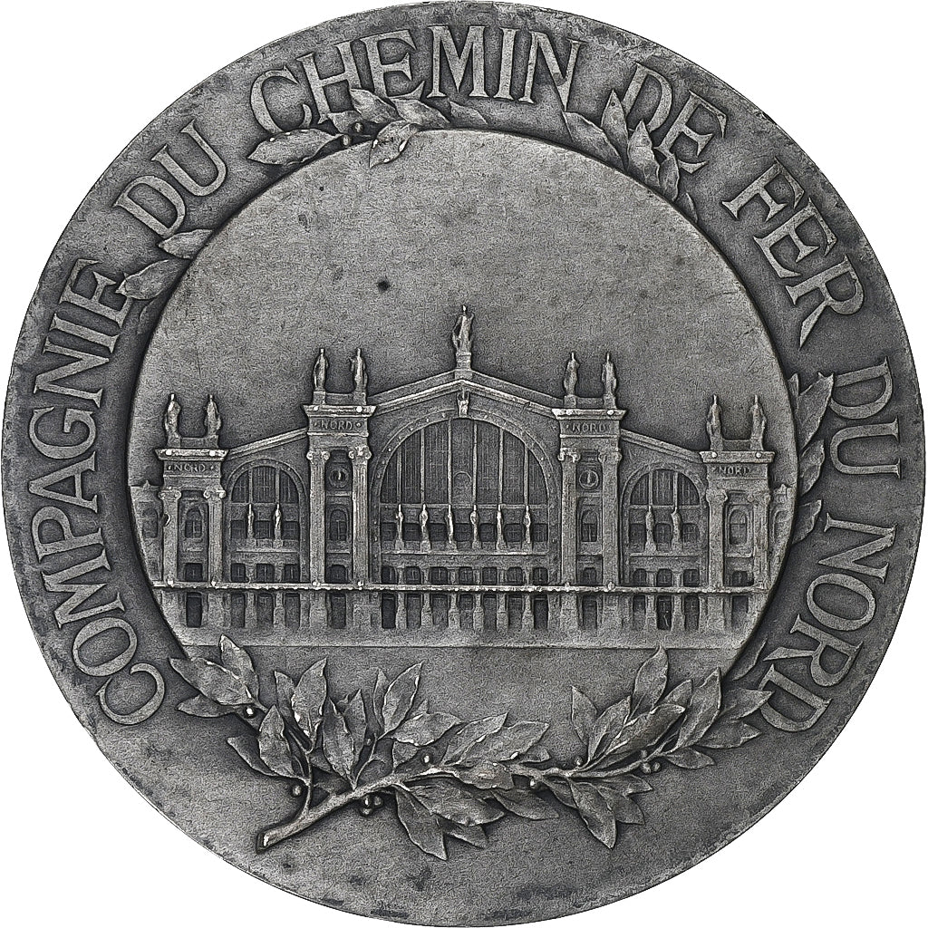 France, Medal, Compagnie du Chemin de Fer du Nord, Silver, Lebarque, AU(50-53)