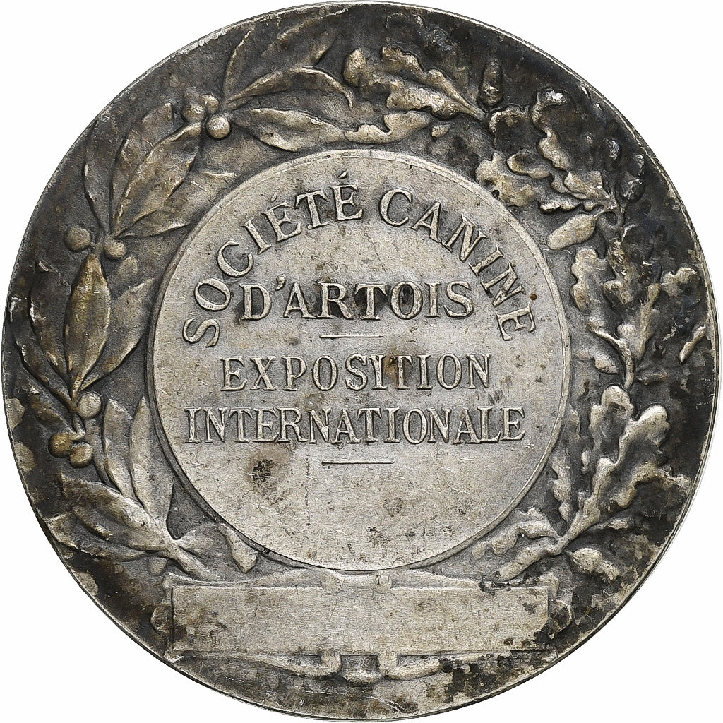 France, Medal, Société Canine d'Artois, Silvered bronze, G. Lesage, EF(40-45)