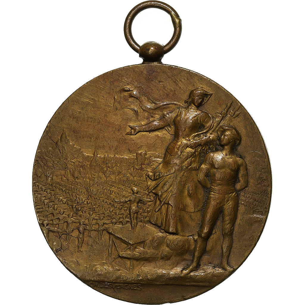 MEDAILLE PLAQUE BRONZE GYMNASTIQUE SIGNEE MORLON 51MM X 53MM COINS ABIMES