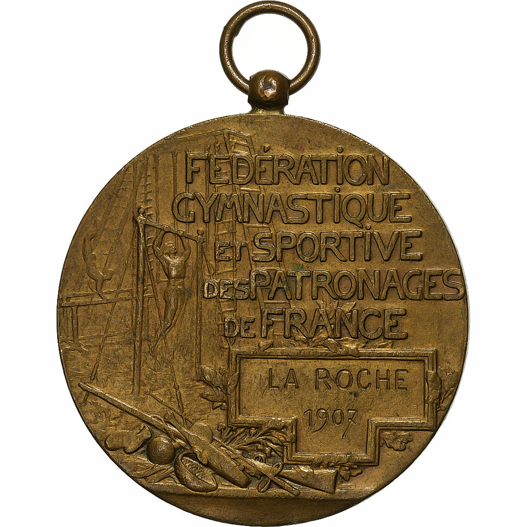 Francia, medalla, Fédération Gymnastique et Sportive, La Roche, 1907, Bronce