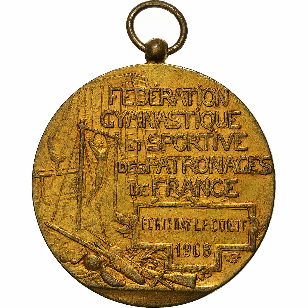 France, Medal, Fédération Gymnastique et Sportive, Fontenay-le-Comte, 1908