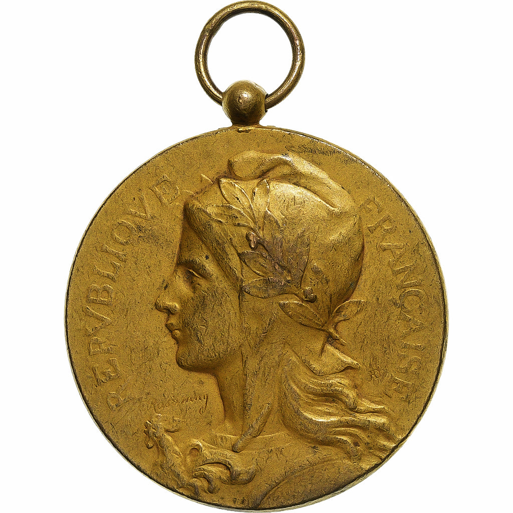 Frankreich, Medaille, Concours musical, ville de Tours, 1907, Gilt Bronze