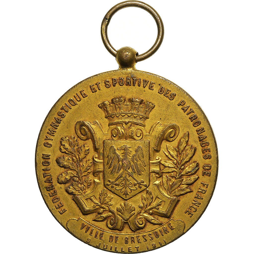 Francia, medaglia, Fédération Gymnastique et Sportive, Bressuire, 1911, Bronzo