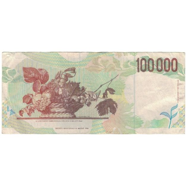 Banknot, Włochy, 100,000 Lire, 1994, 1994-05-06, KM:117a, EF(40-45)