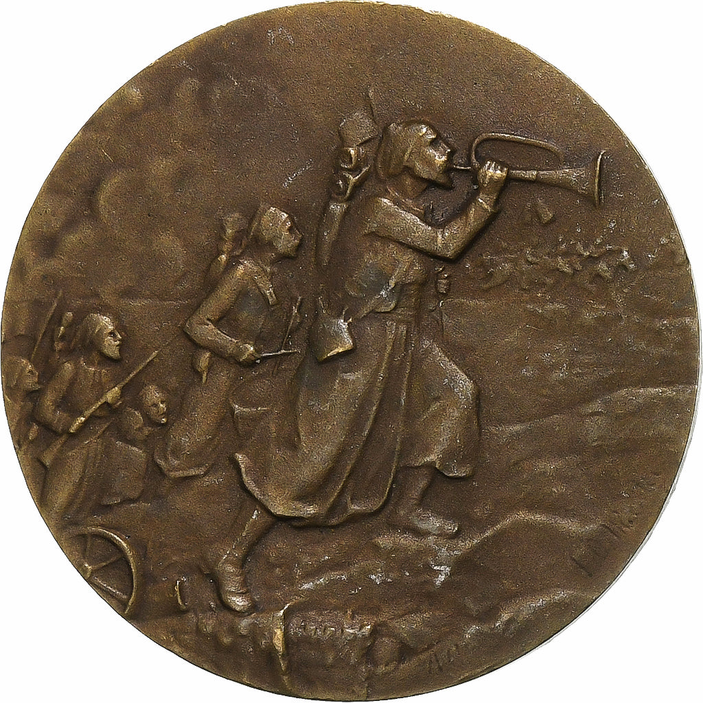 France, Medal, Zouaves à l'assaut, Bronze, AU(50-53)