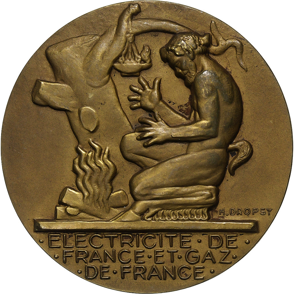 França, medalha, Électricité de France et gaz de France, Bronze, Dropsy