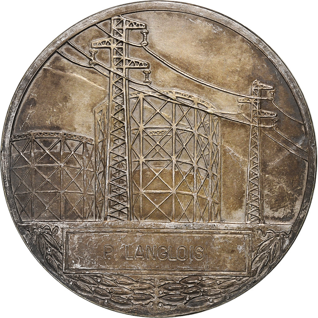 Frankreich, Medaille, Électricité de France et gaz de France, Silvered bronze