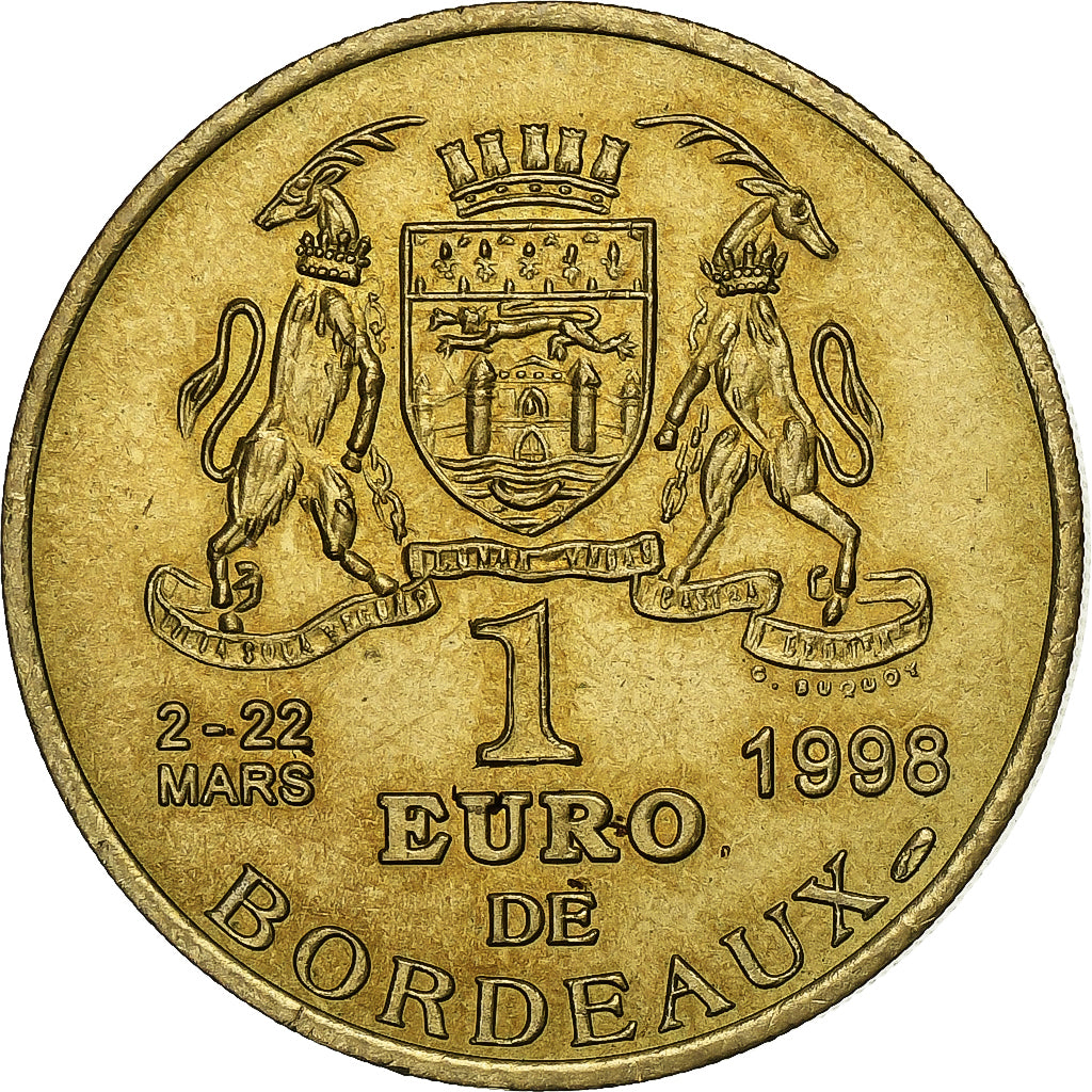Francia, Euro de Bordeaux, Monument aux Girondins, 1998, Cupro-aluminium-nickel