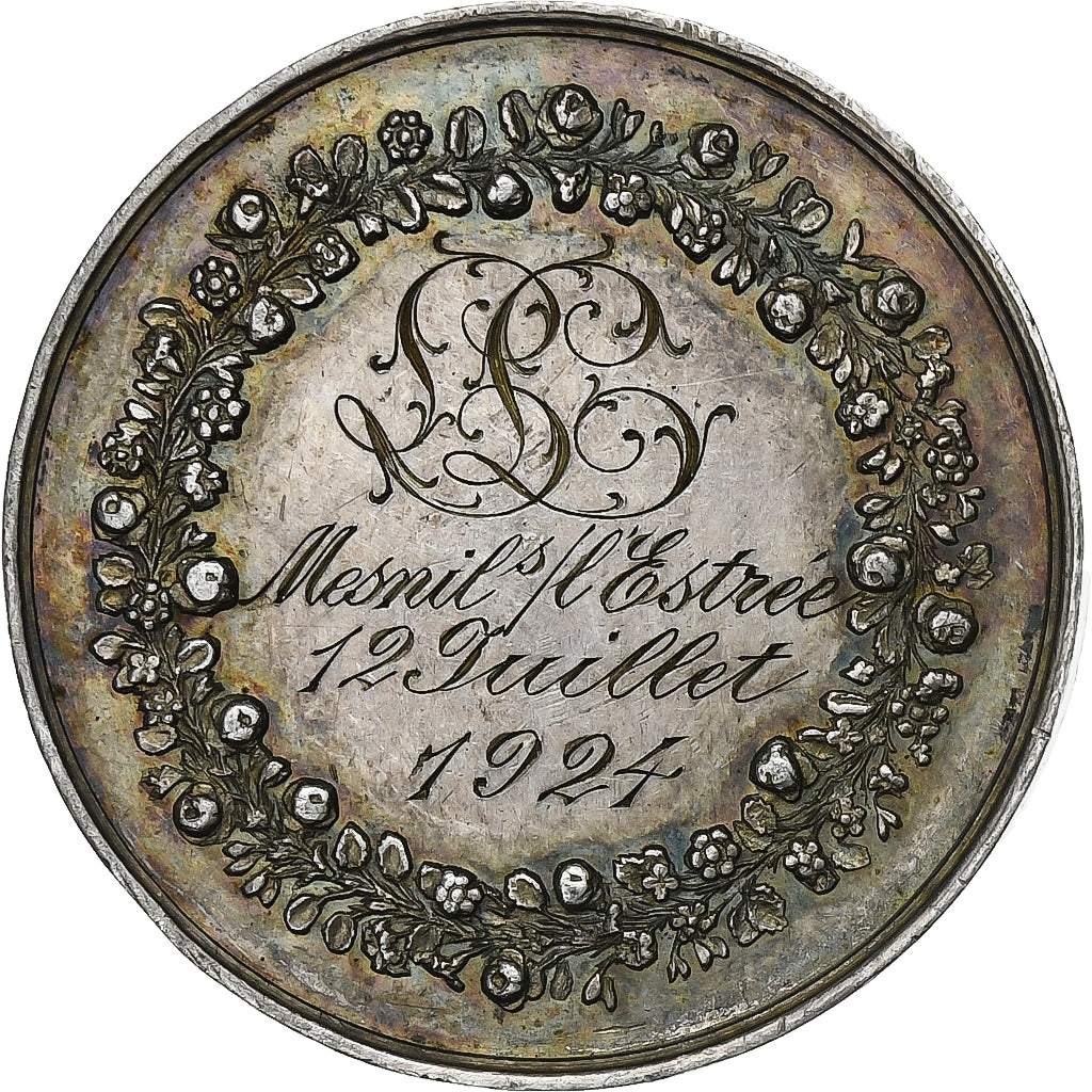 France, Wedding medal, 1924, Silver, Montagny, AU(55-58)
