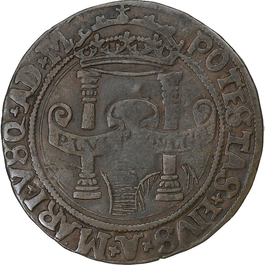 Holy Roman Empire, Token, Charles Quint, 1532, Copper, VF(30-35)