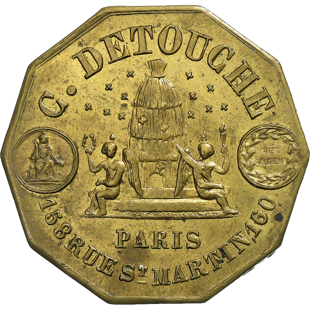 Francia, ficha, Detouche Horlogerie Bijouterie Joaillerie Orféfvrerie, Ottone