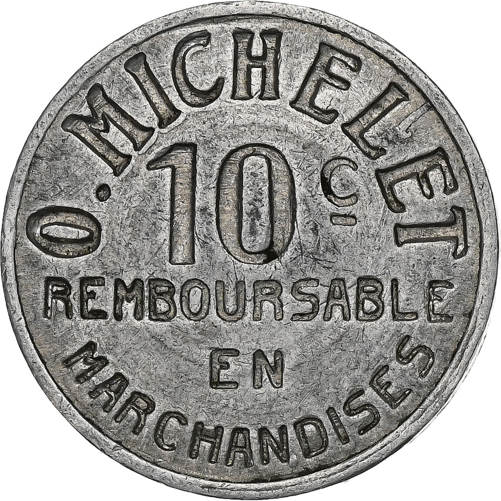 France, O. Michelet, 10 Centimes, Henric Lou Biarnés, Pau, EF(40-45)