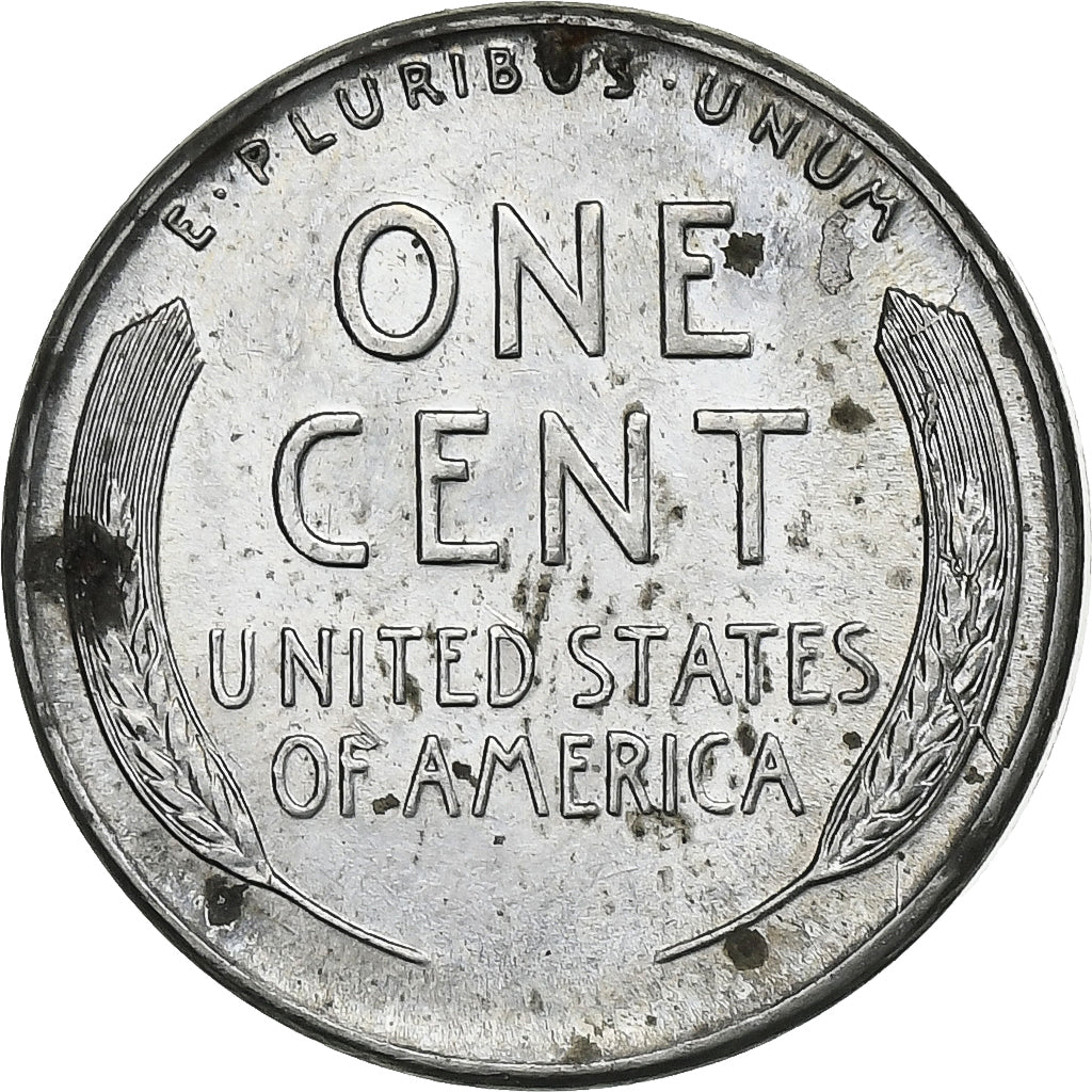 United States, Cent, Lincoln, 1943, Philadelphia, Zinc Coated Steel, AU(50-53)