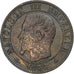 Francja, Napoleon III, 5 Centimes, 1856, Strasbourg, Brązowy, AU(50-53)