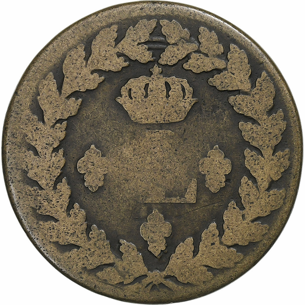 France, Louis XVIII, Decime, 1815, Strasbourg, Cuivre, B+, Gadoury:196c, KM:701