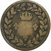 França, Louis XVIII, Décime., 1815., Strasbourg, Cobre, VF(30-35)