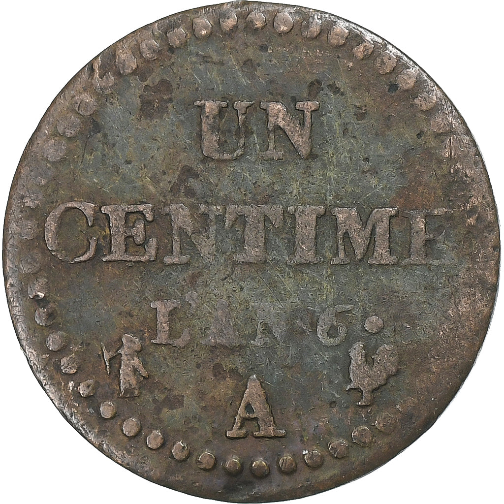 Francja, Centime, Dupré, AN 6, Paris, Miedź, VF(30-35), Gadoury:88, KM:646