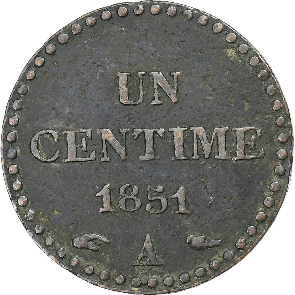 France, Centime, Dupré, 1851, Paris, Bronze, TTB, Gadoury:84, KM:754