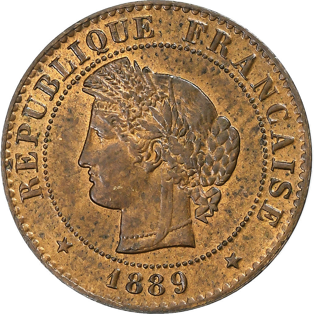Francia, Centime, Cérès, 1889, Paris, Bronzo, SPL-, Gadoury:88, KM:826.1