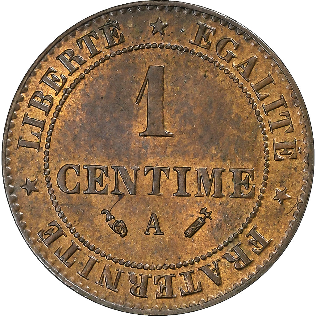 Francia, Centime, Cérès, 1889, Paris, Bronzo, SPL-, Gadoury:88, KM:826.1