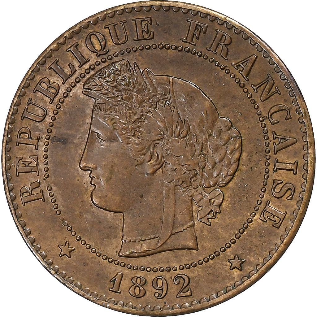 France, Centime, Cérès, 1892, Paris, Bronze, AU(55-58), Gadoury:88, KM:826.1