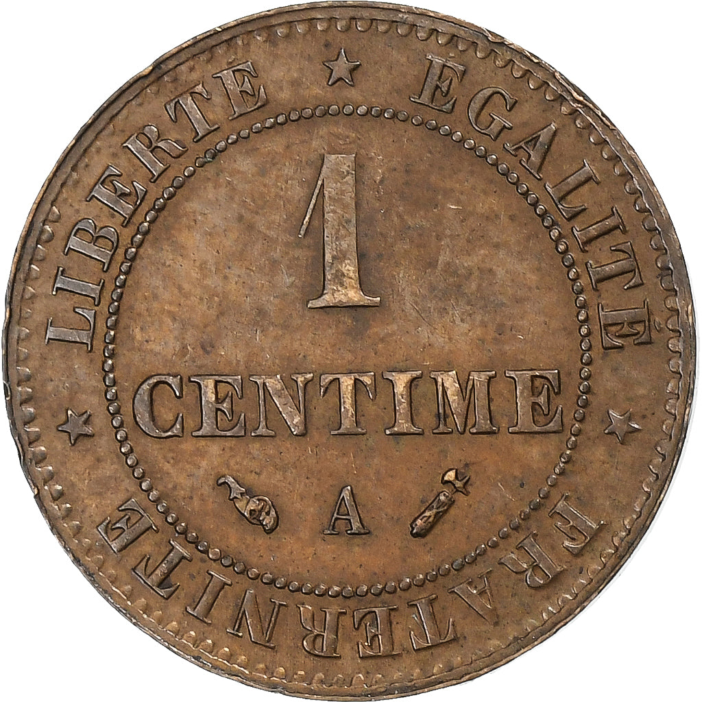 Francia, Centime, Cérès, 1896, Paris, Bronzo, BB+, Gadoury:88, KM:826.1