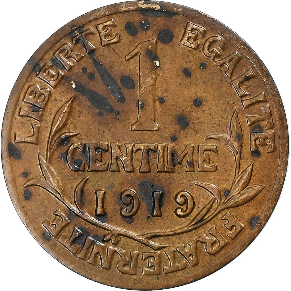 France, Centime, Daniel-Dupuis, 1919, Paris, Bronze, AU(50-53), Gadoury:90